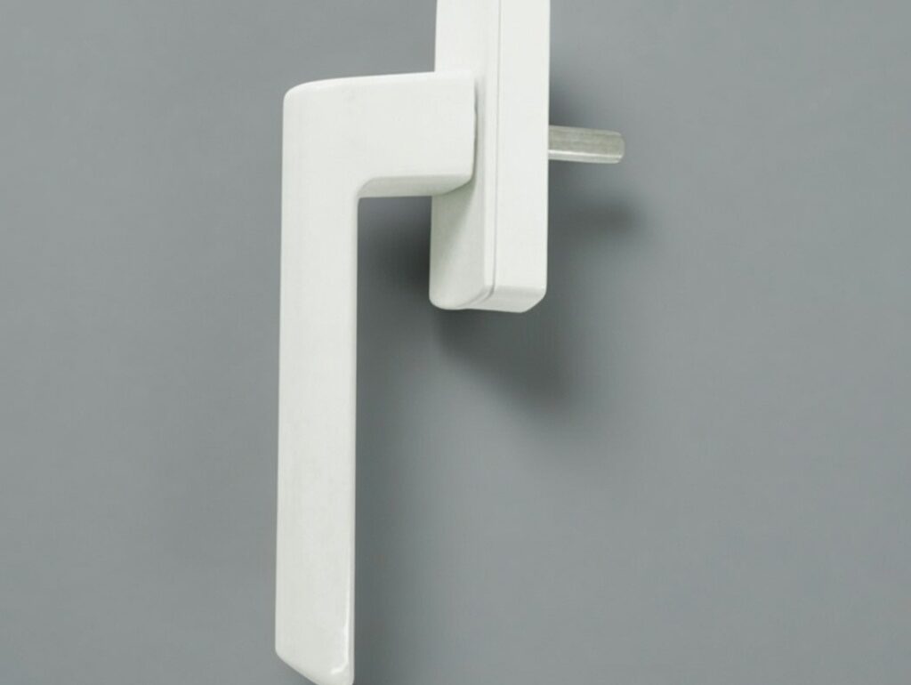 Aluminium window multi-point lock handle zinc alloy powder coated. Multi-point synchronous locking with strong holding force, weather and corrosion resistant. Suitable for high-rise residential and mandatory window inspection safety upgrade projects.